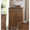 Accent Chests and Cabinets Royal Pine Wood Chest With filigree Carvings Brown Benzara
