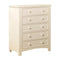 Accent Chests and Cabinets Sophisticated 5 Drawers Wooden Chest, White Benzara