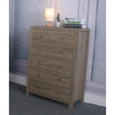 Accent Chests and Cabinets Spacious Brown Finish 5 Storage Drawers Chest with metal glides. Benzara