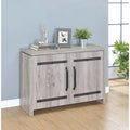 Accent Chests and Cabinets Spacious Wooden Accent Cabinet, Gray Benzara