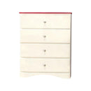 Accent Chests and Cabinets Spacious Wooden Chest In Pink & White Benzara