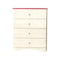 Accent Chests and Cabinets Spacious Wooden Chest In Pink & White Benzara