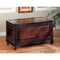 Traditional Cedar Chest with Carving and Bun Feet, Brown