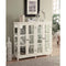 Transitional Style Wooden Accent Display Cabinet , White