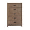 Wooden Chest with 5 Drawers, Brown