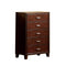 Wooden Utility Chest With Tapered Legs,  Brown Cherry