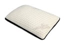 Accent Pillows Sculptured Stretch Knit Fabric Pillow with Memory Foam, White and Black Benzara