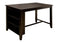 Accent Tables Solid Wood Counter Height Table with Spacious Shelves, Dark Walnut Brown Benzara