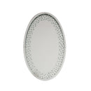 Accent Wall Mirror with Round Crystal Inserts-Mirrors-Clear-Glass-JadeMoghul Inc.