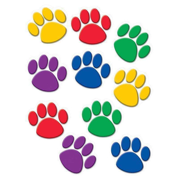 ACCENTS COLORFUL PAW PRINTS-Learning Materials-JadeMoghul Inc.