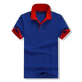 Accept custom diy logo New 2016 Polo Shirt For Men Designer Polos Men Cotton Men loose Short Sleeve Jerseys polo shirts t-Dark blue and red-S-JadeMoghul Inc.