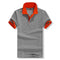 Accept custom diy logo New 2016 Polo Shirt For Men Designer Polos Men Cotton Men loose Short Sleeve Jerseys polo shirts t-Gray and Orange-S-JadeMoghul Inc.