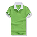Accept custom diy logo New 2016 Polo Shirt For Men Designer Polos Men Cotton Men loose Short Sleeve Jerseys polo shirts t-Green and white-S-JadeMoghul Inc.
