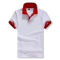Accept custom diy logo New 2016 Polo Shirt For Men Designer Polos Men Cotton Men loose Short Sleeve Jerseys polo shirts t-white and red-S-JadeMoghul Inc.
