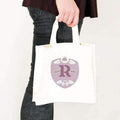 Acorn Monogram Personalized Tote Bag Tote Bag with Gussets Victorian Purple (Pack of 1)-Personalized Gifts for Women-Powder Blue-JadeMoghul Inc.