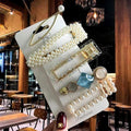 Acrylic Barrettes Headwear Pearl Hair Clip Sets For Women Fashion Geometric Hairpins Hair Accessories Headdress Girl Bobby Clip AExp