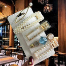 Acrylic Barrettes Headwear Pearl Hair Clip Sets For Women Fashion Geometric Hairpins Hair Accessories Headdress Girl Bobby Clip AExp