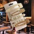 Acrylic Barrettes Headwear Pearl Hair Clip Sets For Women Fashion Geometric Hairpins Hair Accessories Headdress Girl Bobby Clip AExp