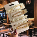 Acrylic Barrettes Headwear Pearl Hair Clip Sets For Women Fashion Geometric Hairpins Hair Accessories Headdress Girl Bobby Clip AExp
