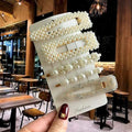 Acrylic Barrettes Headwear Pearl Hair Clip Sets For Women Fashion Geometric Hairpins Hair Accessories Headdress Girl Bobby Clip AExp
