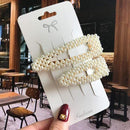 Acrylic Barrettes Headwear Pearl Hair Clip Sets For Women Fashion Geometric Hairpins Hair Accessories Headdress Girl Bobby Clip AExp