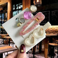 Acrylic Barrettes Headwear Pearl Hair Clip Sets For Women Fashion Geometric Hairpins Hair Accessories Headdress Girl Bobby Clip AExp
