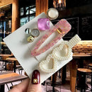 Acrylic Barrettes Headwear Pearl Hair Clip Sets For Women Fashion Geometric Hairpins Hair Accessories Headdress Girl Bobby Clip AExp
