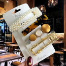 Acrylic Barrettes Headwear Pearl Hair Clip Sets For Women Fashion Geometric Hairpins Hair Accessories Headdress Girl Bobby Clip AExp