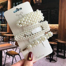 Acrylic Barrettes Headwear Pearl Hair Clip Sets For Women Fashion Geometric Hairpins Hair Accessories Headdress Girl Bobby Clip AExp
