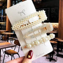 Acrylic Barrettes Headwear Pearl Hair Clip Sets For Women Fashion Geometric Hairpins Hair Accessories Headdress Girl Bobby Clip AExp