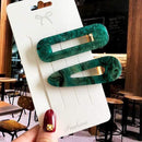 Acrylic Barrettes Headwear Pearl Hair Clip Sets For Women Fashion Geometric Hairpins Hair Accessories Headdress Girl Bobby Clip AExp