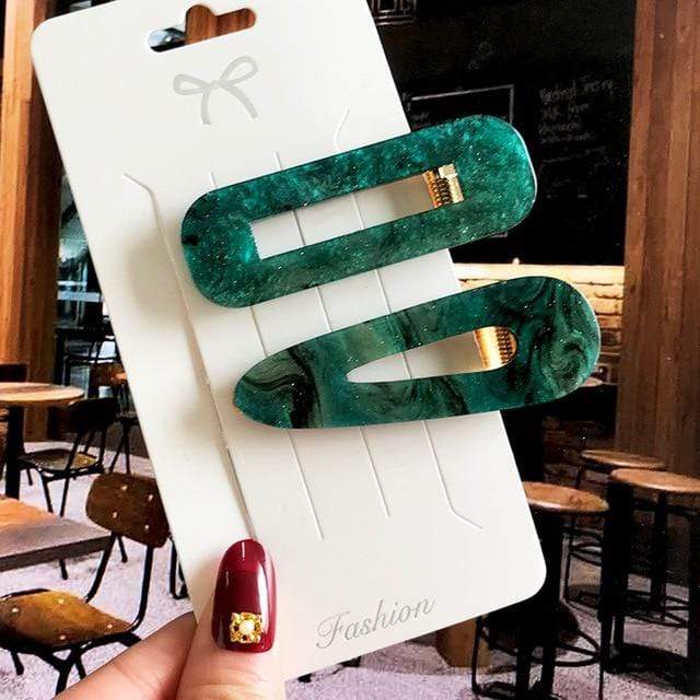 Acrylic Barrettes Headwear Pearl Hair Clip Sets For Women Fashion Geometric Hairpins Hair Accessories Headdress Girl Bobby Clip AExp