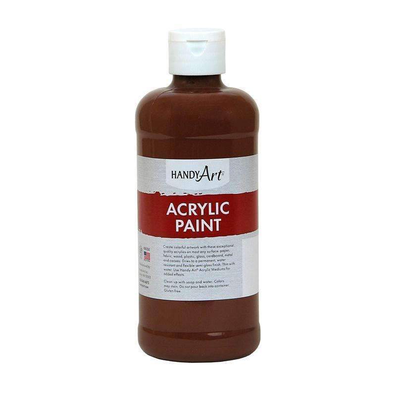 ACRYLIC PAINT 16 OZ BURNT SIENNA-Arts & Crafts-JadeMoghul Inc.