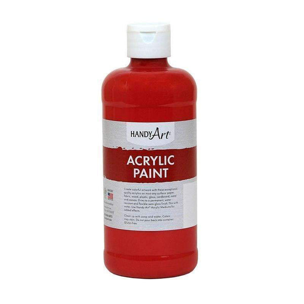 ACRYLIC PAINT 16 OZ VERMILION-Arts & Crafts-JadeMoghul Inc.