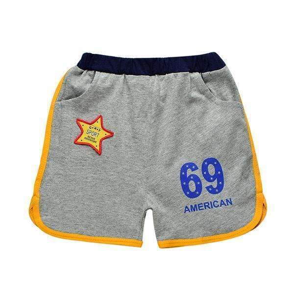 Active Children Boys Shorts Kids Boy Striped Clothes Number Letter Stars Printing Kids Short Pants Loose Boys Sport Shorts CI032-Dark Grey-2T-JadeMoghul Inc.