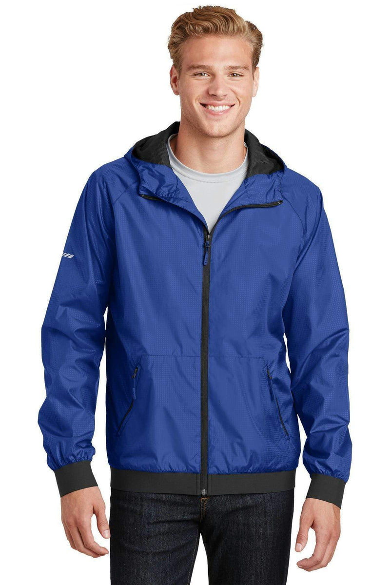 Activewear Sport-Tek Embossed Hooded Wind Jacket. JST53 Sport-Tek