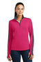 Activewear Sport-Tek Ladies Sport-Wick Textured Colorblock 1/4-Zip Pullover. LST861 Sport-Tek
