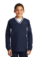 Activewear Sport-Tek Youth Tipped V-Neck Raglan Wind Shirt. YST62 Sport-Tek