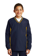 Activewear Sport-Tek Youth Tipped V-Neck Raglan Wind Shirt. YST62 Sport-Tek