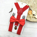 Adjustable and Elasticated 13 Colors Kids Suspenders With Bowtie Bow Tie Set Matching Ties Outfits Hot Suspender For Girl Boys-2-JadeMoghul Inc.