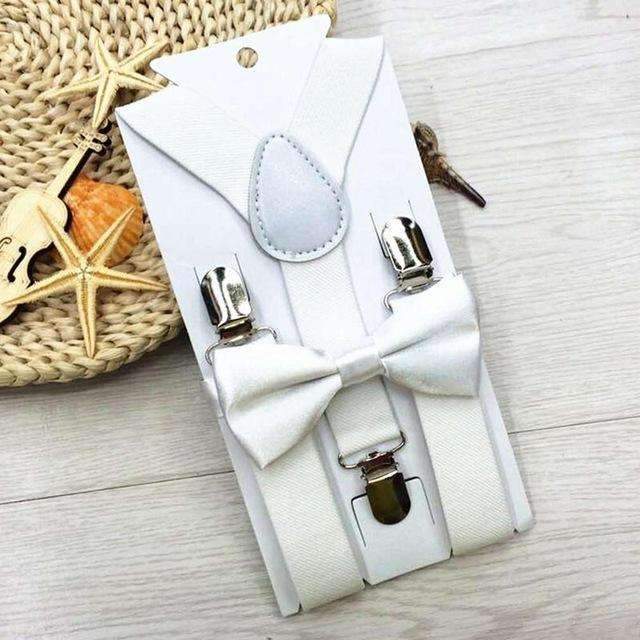 Adjustable and Elasticated 13 Colors Kids Suspenders With Bowtie Bow Tie Set Matching Ties Outfits Hot Suspender For Girl Boys-4-JadeMoghul Inc.