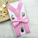 Adjustable and Elasticated 13 Colors Kids Suspenders With Bowtie Bow Tie Set Matching Ties Outfits Hot Suspender For Girl Boys-8-JadeMoghul Inc.