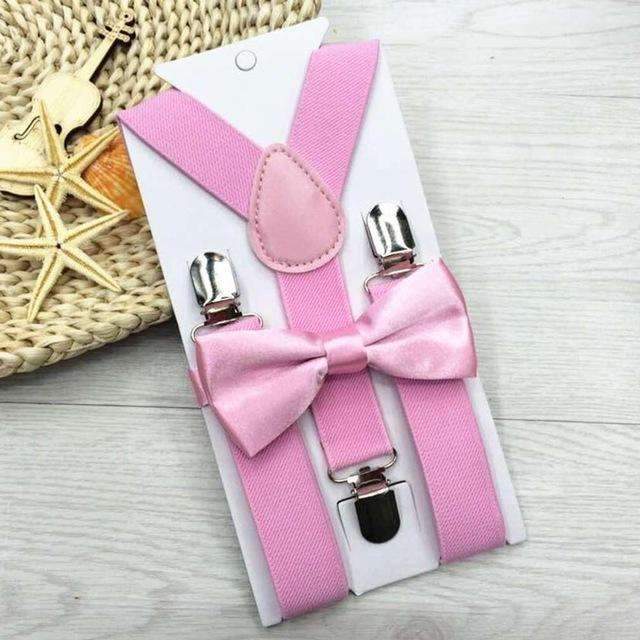 Adjustable and Elasticated 13 Colors Kids Suspenders With Bowtie Bow Tie Set Matching Ties Outfits Hot Suspender For Girl Boys-8-JadeMoghul Inc.