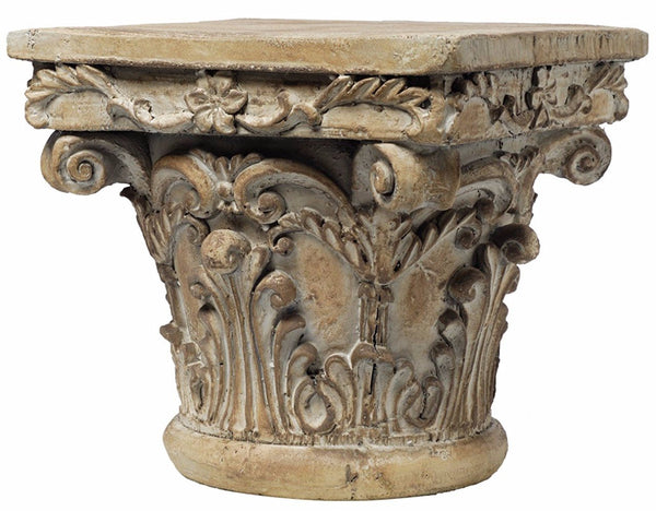Aesthetic Resin decorative Pedestal, Brown-Gardening Accessories-Brown-Resin-JadeMoghul Inc.