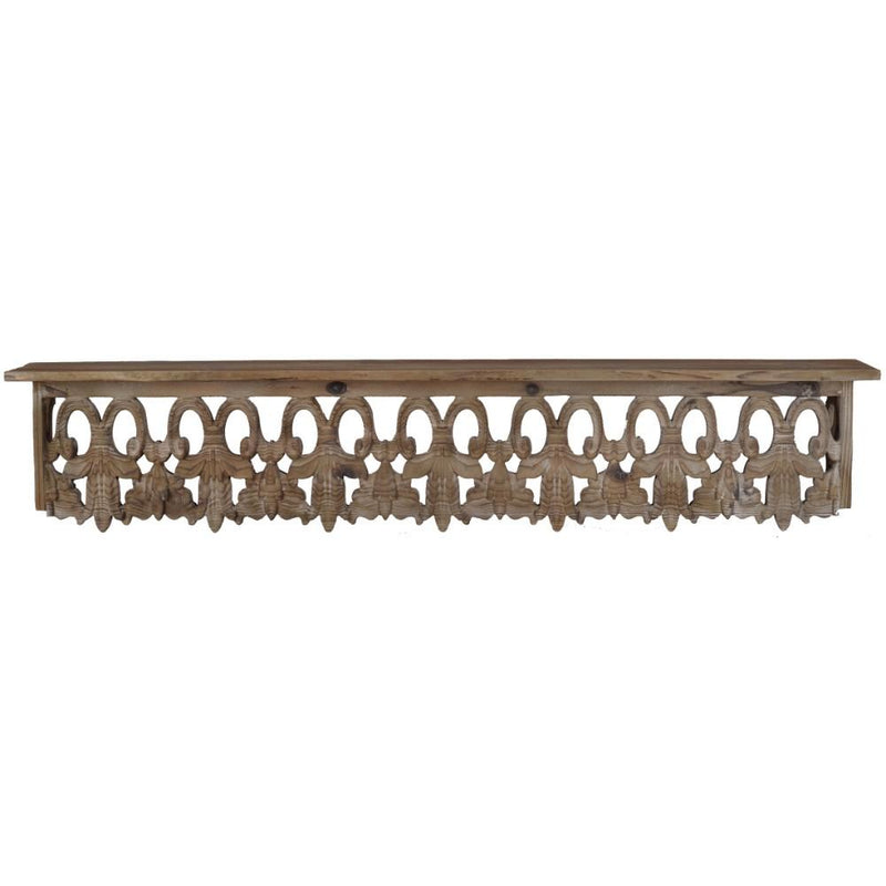 Aesthetic Wooden Wall Shelf, Large, Brown-WALL HOOKS AND SHELFS-Brown-Wood-JadeMoghul Inc.