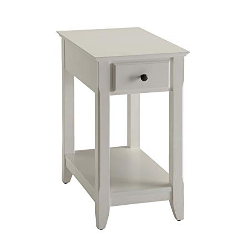 Affiable Side Table, White-Side Tables and End Tables-White-MDF Solid Wood Leg-JadeMoghul Inc.