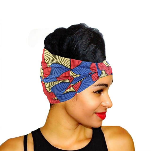 African Pattern Print Headband for Women Twist Style Hair Band Salon Make Up Hair Wrap Headwear Turban Ladies Hair Accessories AExp