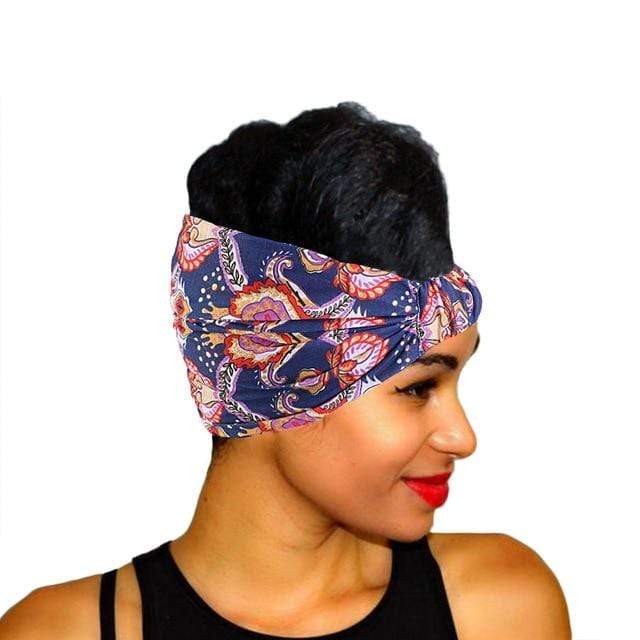 African Pattern Print Headband for Women Twist Style Hair Band Salon Make Up Hair Wrap Headwear Turban Ladies Hair Accessories AExp
