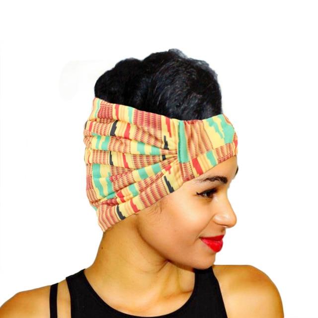 African Pattern Print Headband for Women Twist Style Hair Band Salon Make Up Hair Wrap Headwear Turban Ladies Hair Accessories AExp