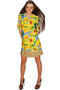 After the Rain Grace Yellow Floral Print Shift Dress - Women-After the Rain-XS-Yellow/Blue/Grey-JadeMoghul Inc.